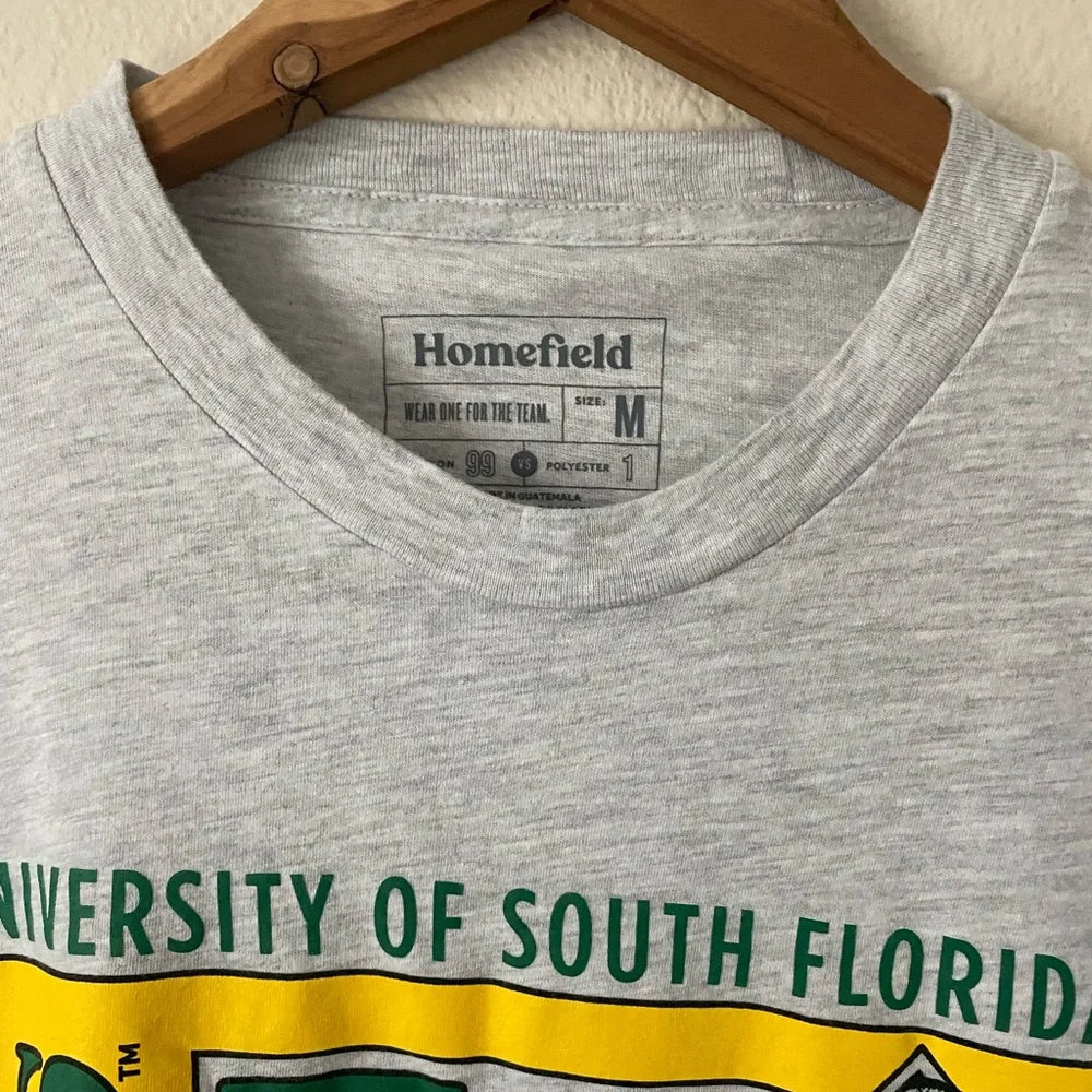 USF Bulls Collegiate Unisex Grey Short Sleeve T-shirt by Homefield Size M Unisex - Picture 6 of 13